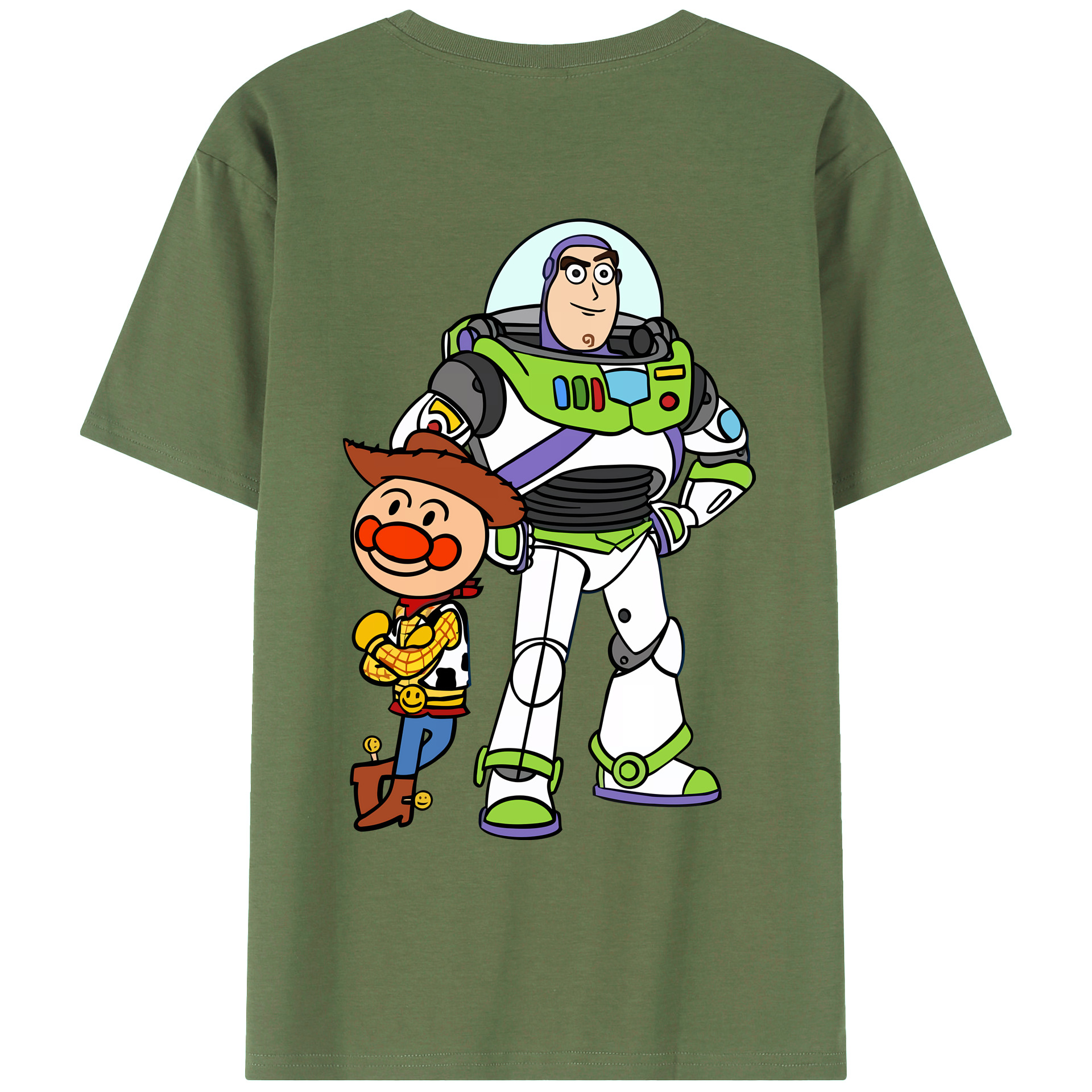 （画像用） アンパンマン Anpanman 綿100％ メンズ半袖Tシャツ（バックプリント） 通気性